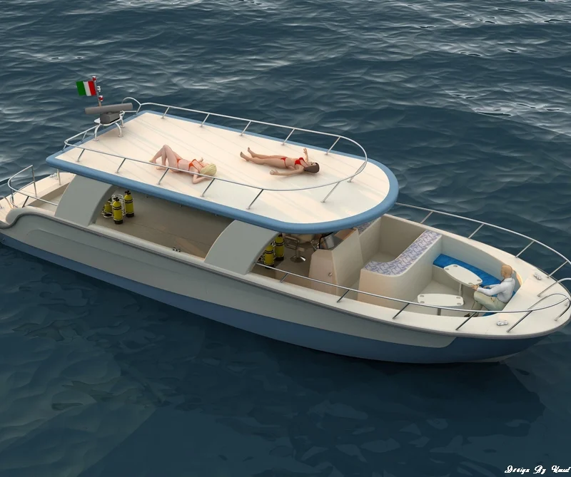 Diving 44 boat design by Umut Aras